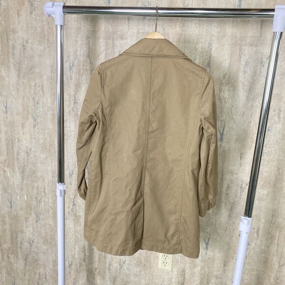 J CREW Factory $168 Bonded Trench Coat C8511 Long Jacket Khaki Tan Womens Size 4 - Picture 4 of 9